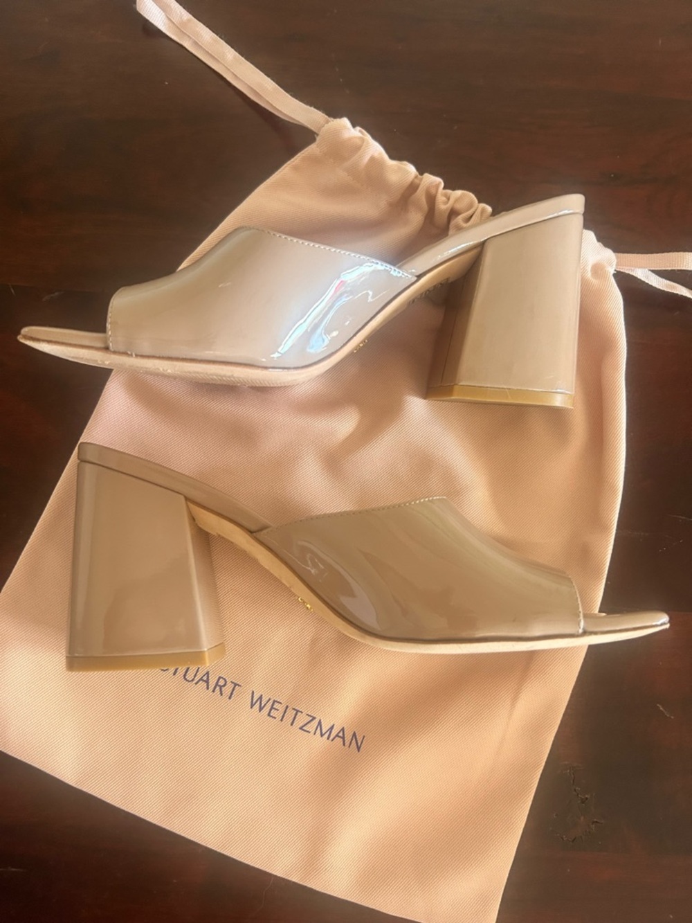 Stuart Weitzman Tia 85 Flared Block Heel Sandals